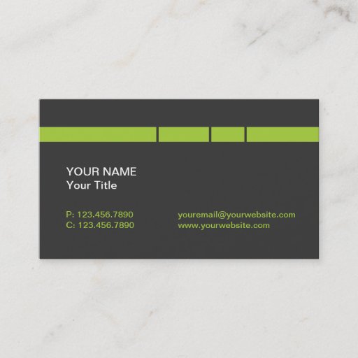 Customizable Modern Lime Green/Gray Lines and stripes Business Card Template