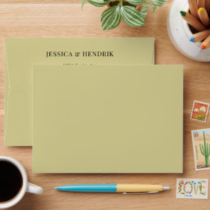 Modern Lime Green Minimalist Elegant Envelope