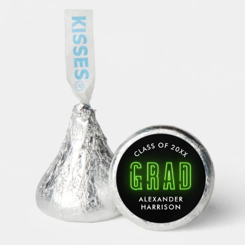 Modern Lime Green Neon Graduation Hersheys Kisses