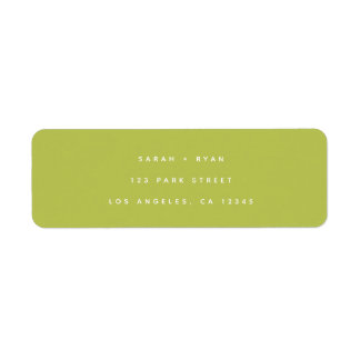 Modern Lime Green Wedding Return Address Label