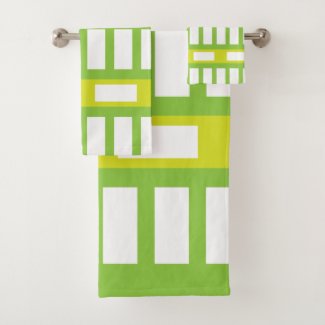 Modern Lime Green White Color Stripes Pattern