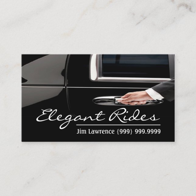 Modern Limo Driver Business Card (Front)
