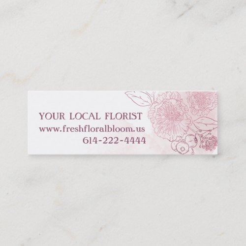 Modern Line Art 2 Florist Product Tags Card
