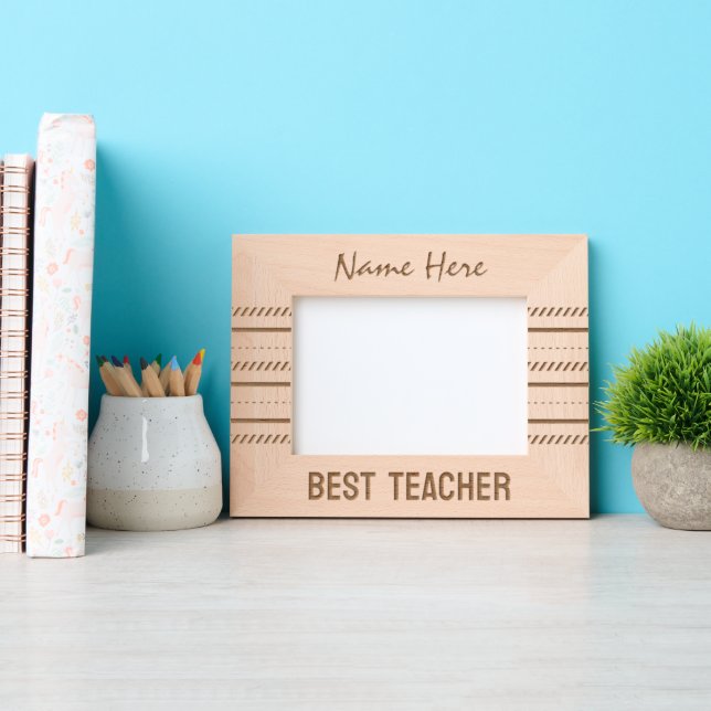 Modern Line Art, Best Teacher Engraved Frames (Front)