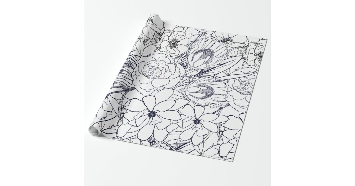 Floral Lines, Floral Tissue Paper