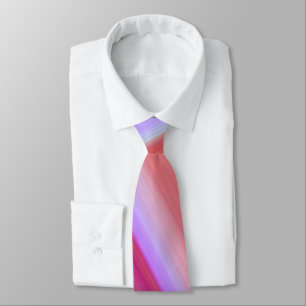 Modern Line Art Mostly Pink Smudged  Neck Tie