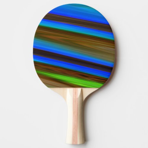 Modern Line Art Peacock Feather Colors Ping Pong Paddle
