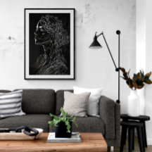 Modern Line Art Woman Portrait Ai Art