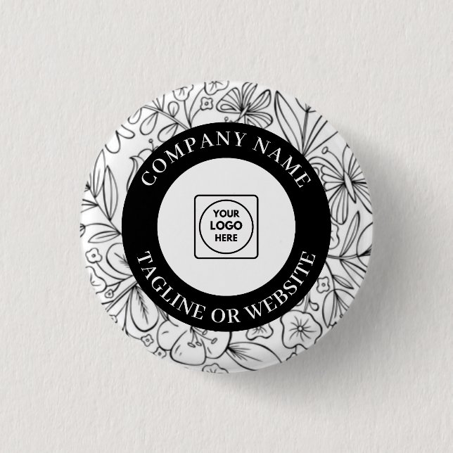 Modern Line Artwork Logo with Editable Text Design Button (Front)
