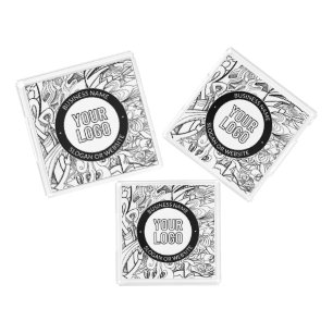 Modern Line Artwork & Your Logo w/Editable Text Acrylic Tray