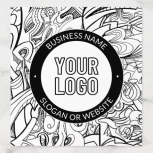 Modern Line Artwork & Your Logo w/Editable Text Envelope Liner