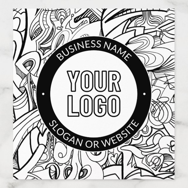 Modern Line Artwork & Your Logo w/Editable Text Envelope Liner (Design)