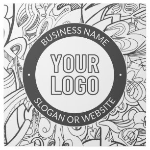 Modern Line Artwork & Your Logo w/Editable Text Gallery Wrap