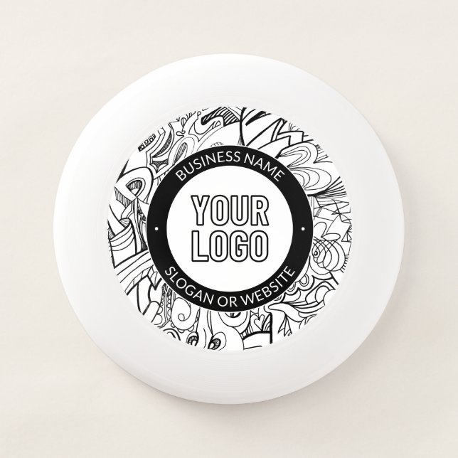 Modern Line Artwork & Your Logo w/Editable Text Wham-O Frisbee (Front)