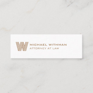 MODERN LINE MONOGRAM BUSINESS LOGO MINI BUSINESS CARD