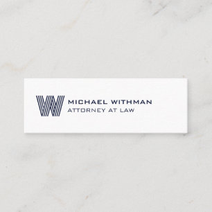 MODERN LINE MONOGRAM BUSINESS LOGO MINI BUSINESS CARD