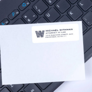 MODERN LINE MONOGRAM CORPORATE LAWYER ACCOUNTANT LABEL