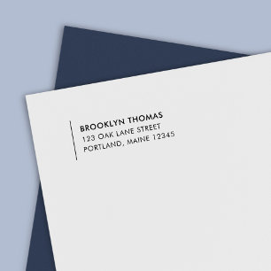 Modern Line Name Return Address Self-inking Stamp