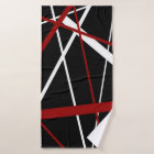 Modern Line Urban Geometry Black White Red
