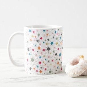 Modern lines and dots coffee mug
