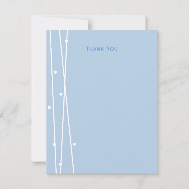 Modern Lines & Dots Thank You Card (Front)