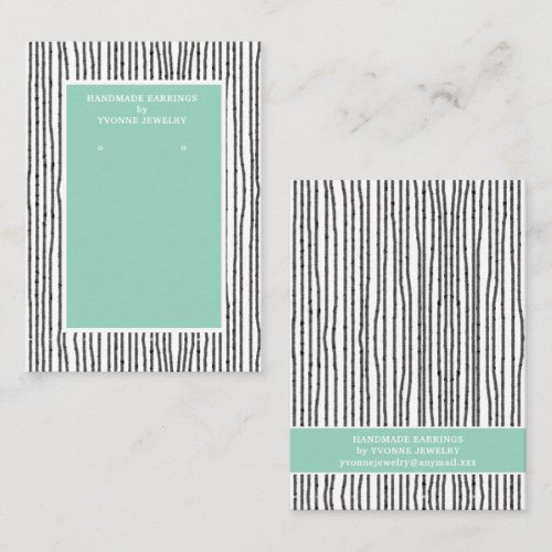 Modern Lines Earring Display  Business Card