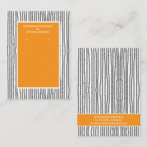Modern Lines Earring Display  Business Card
