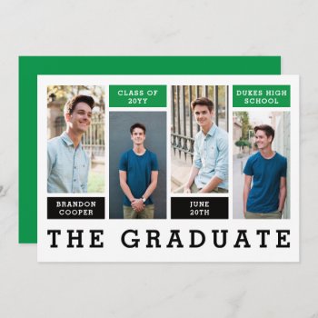 Modern Lines Graduation Announcement by mistyqe at Zazzle
