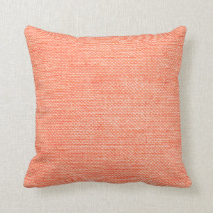 Modern Lines "Nubby Linen Look" peach Throw Pillow