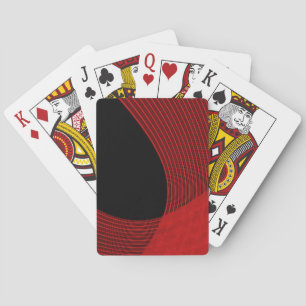 Modern Lines Red and Black Poker Cards