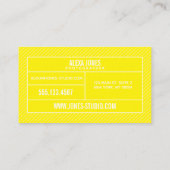 Modern Lines Yellow Business Card (Back)