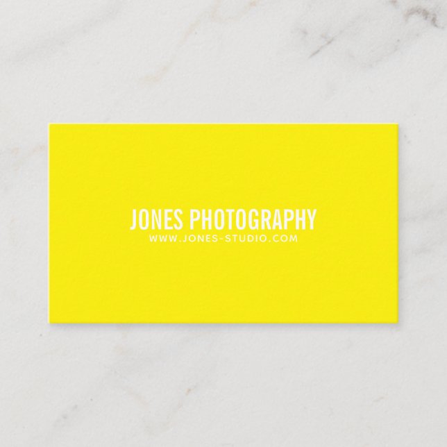 Modern Lines Yellow Business Card (Front)
