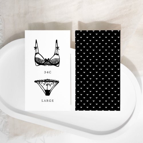 Modern Lingerie Bridal Shower Size Insert