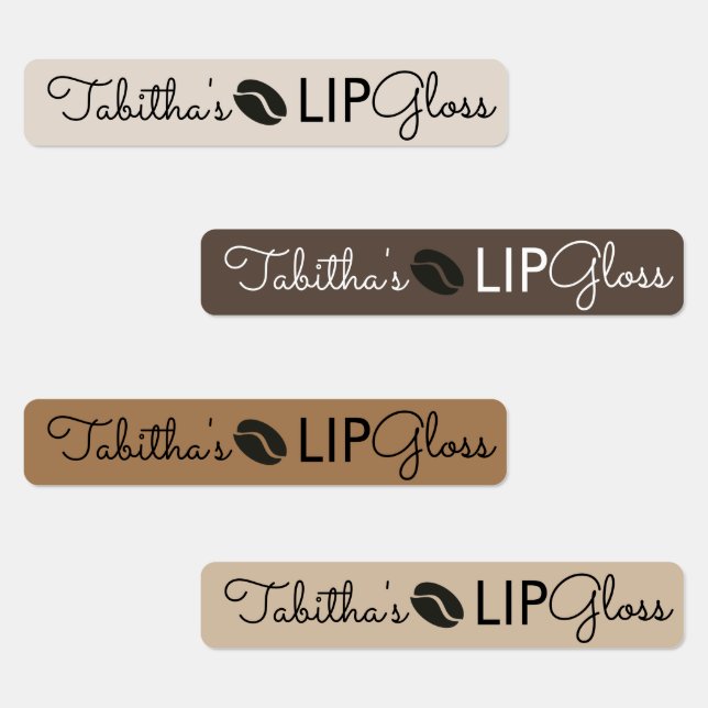 Modern Lip Gloss Coffee Branding Packaging   Labels (Group)