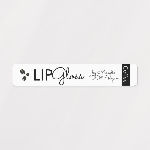 Modern Lip Gloss Coffee Vegan Branding Packaging   Labels