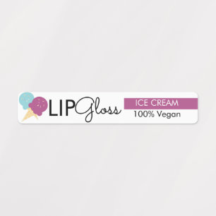 Modern Lip Gloss Icecream Branding Packaging Labels