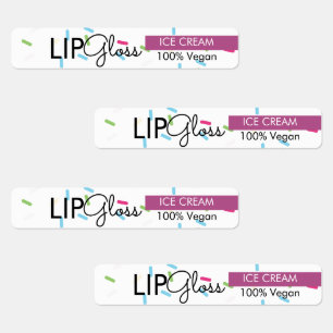 Modern Lip Gloss Sprinkles Branding Packaging Labels