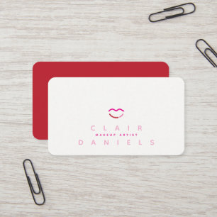 Modern Lips Beauty Logo Editable Color Business Card