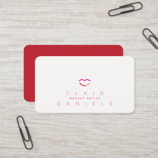 Modern Lips Beauty Logo | Editable Color | Business Card