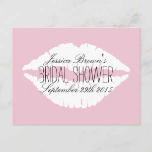 Modern Lips Bridal Shower Recipe Cards