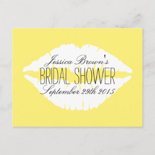 Modern Lips Bridal Shower Recipe Cards