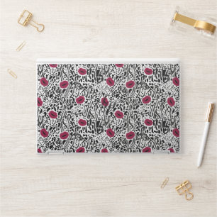 Modern Lipstick Lips B&W Pattern HP Laptop Skin