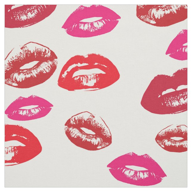 Modern Lipstick Makeup Pattern Fabric (Swatch)