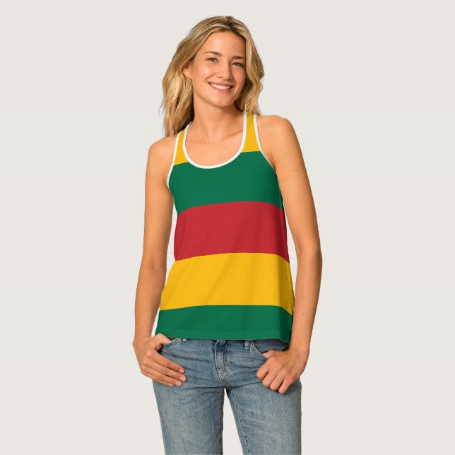 Modern Lithuania Lietuva Flag Country Souvenir  Tank Top (Front Full)