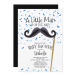Modern Little Man Mustache Baby Shower Invitation Modern Little Man Mustache Baby Shower Invitation