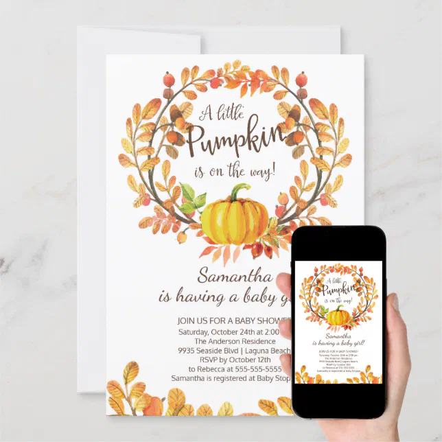 Modern Little Pumpkin Baby Shower Invitation Zazzle   Modern Little Pumpkin Baby Shower Invitation Rd97955783f464f41a3e6e240f3f172e8 Rfaeq 644.webp