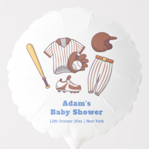 Modern Little Slugger Baseball Sport Baby Shower Balloon