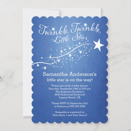 Modern LIttle Star Baby Shower Invitation