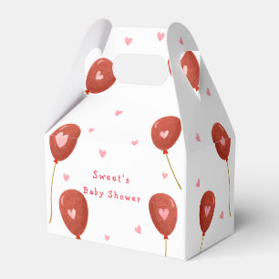 Modern Little Sweetheart Balloon Baby Shower Favor Boxes