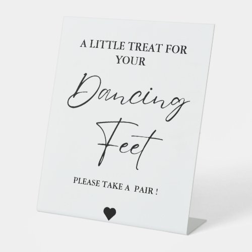 Modern little Treat for dancing feet Wedding Sign